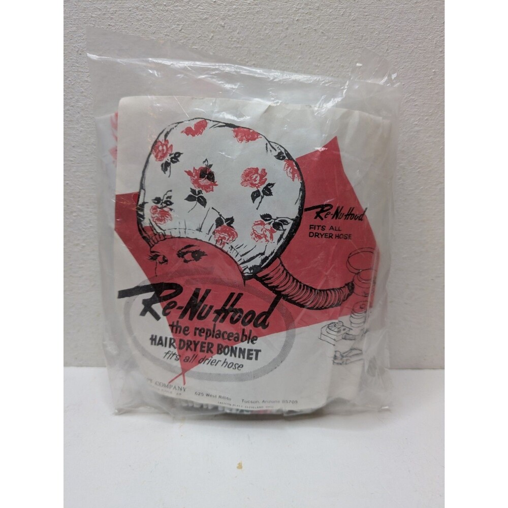Vintage Re-Nu Hood Bouffant Hair Dryer Bonnet Postcraft NOS Original Packaging